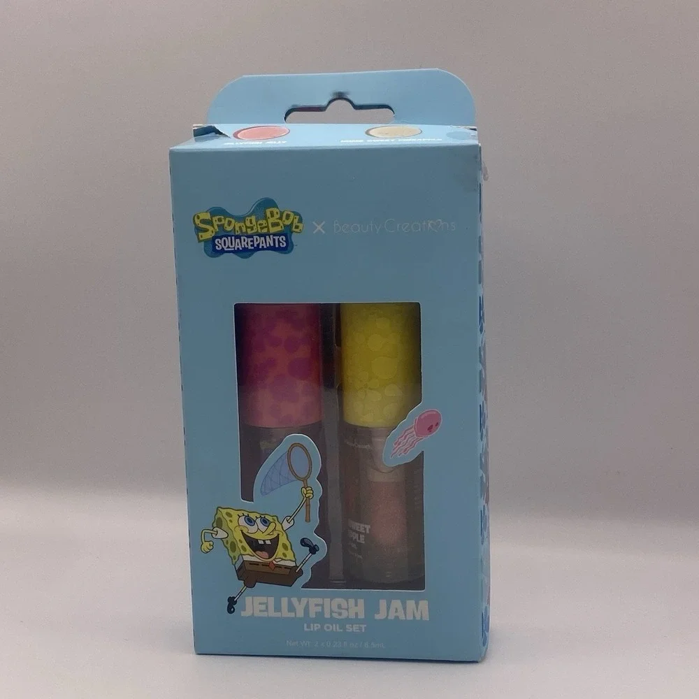 SpongeBob X Beauty Creations JELLYFISH JAM Lip Oil Lipgloss Set SEALED NIB
